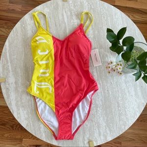 💛 ❤️ Juicy Couture One Piece Color Block Swimsuit